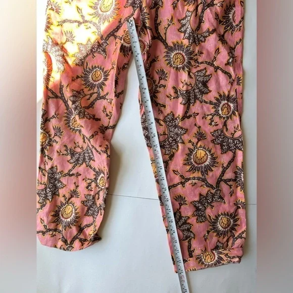 A.L.C. Henry Print Linen Pants pink pattern